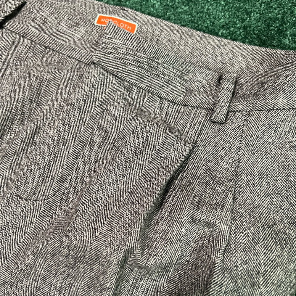 Modcloth Gray Herringbone Pants